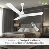 RR Signature 1200MM NY BROOKLYN BLDC Ceiling Fan Chrome White