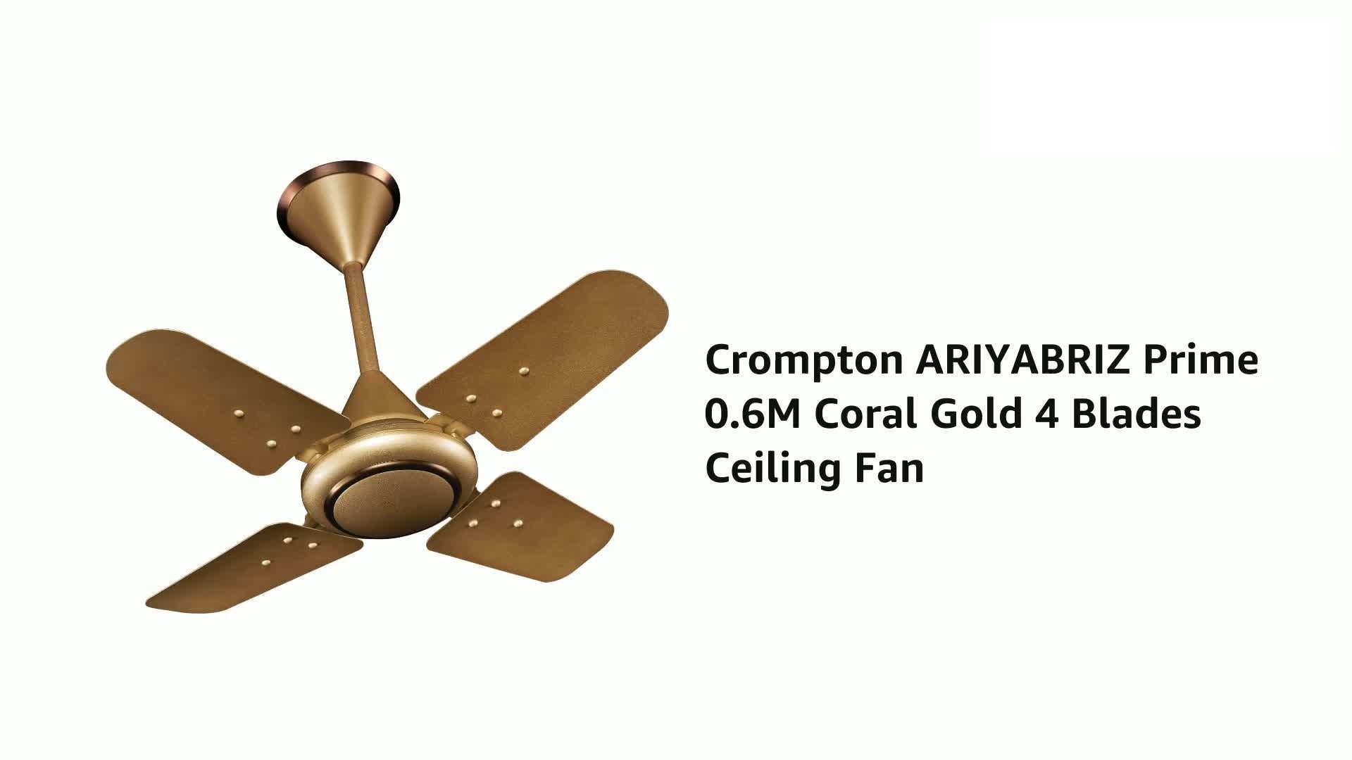Crompton Ariyabriz Prime 600mm Ceiling fan (Coral Gold