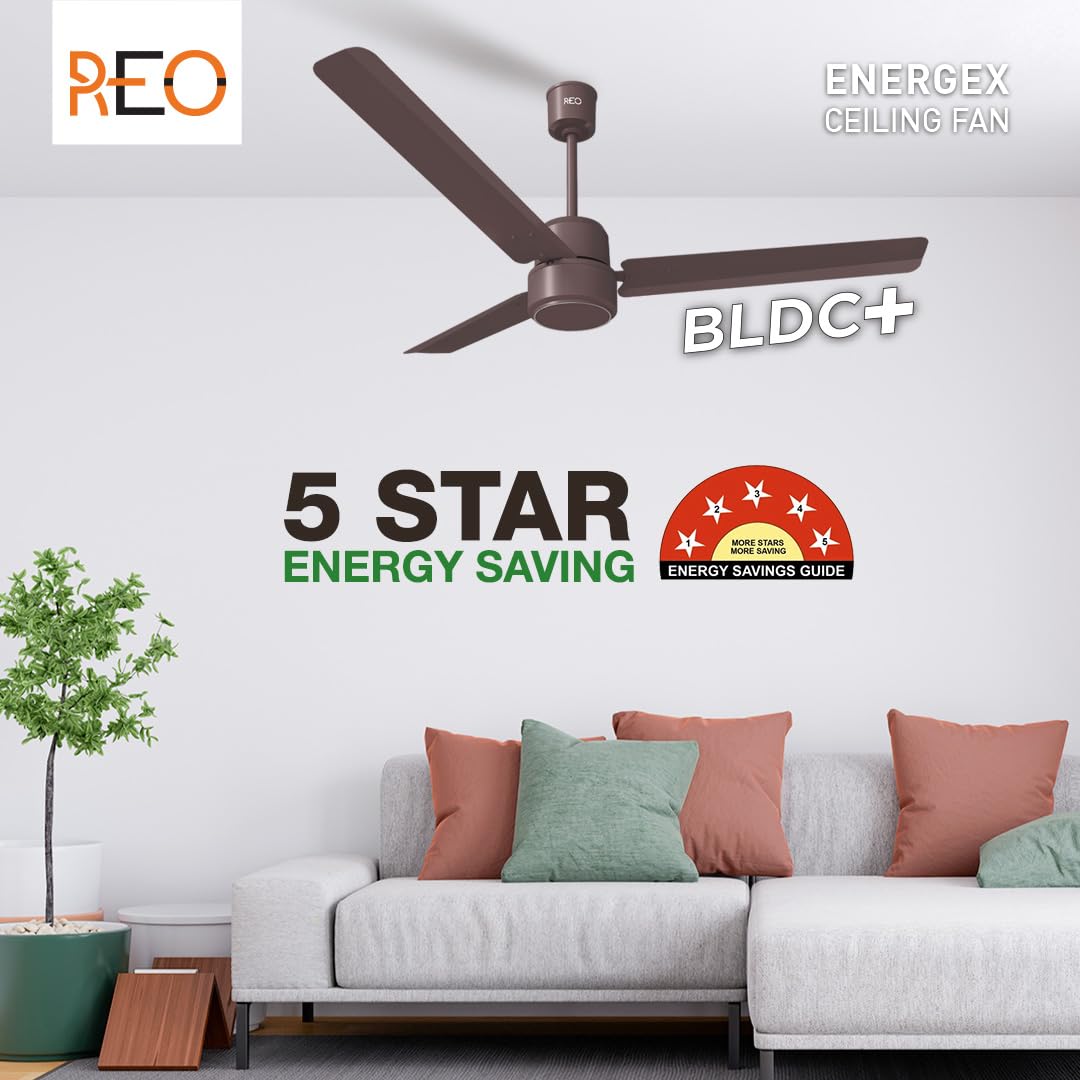 Havells REO Energex BLDC 1200MM Ceiling Fan (Cocoa Brown)
