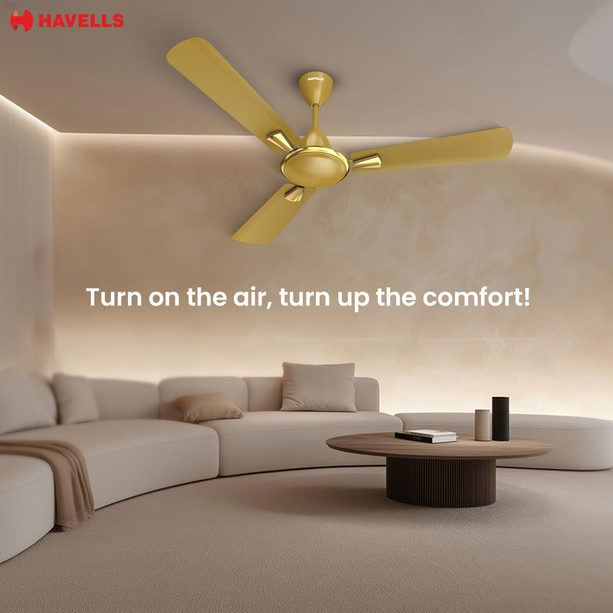 Havells Quickair 1400mm Ceiling Fan (Desert Gold)
