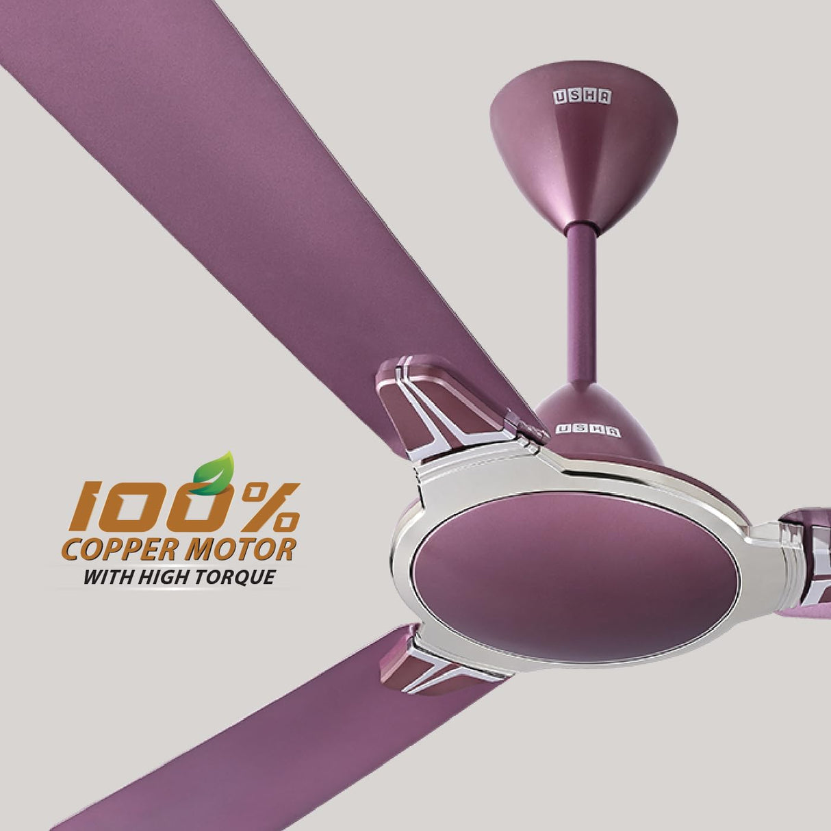 Usha Striker Platinum-R 1200mm Ceiling Fan (Lavender Chrome)