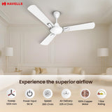 Havells Quickair 1400mm Ceiling Fan (White)