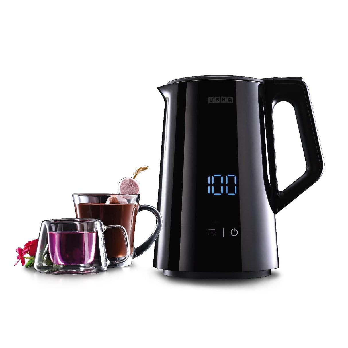 Usha ICHEF Programmable Kettle 2000 Watt 1.5L (Black)