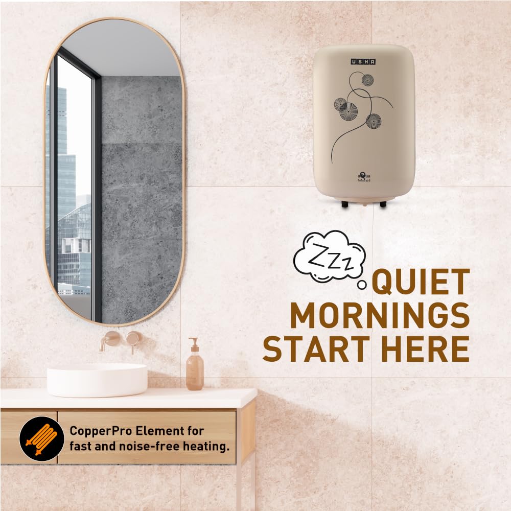 Usha Aquagenie Neo 10 Litre Storage Water Heater (Ivory)