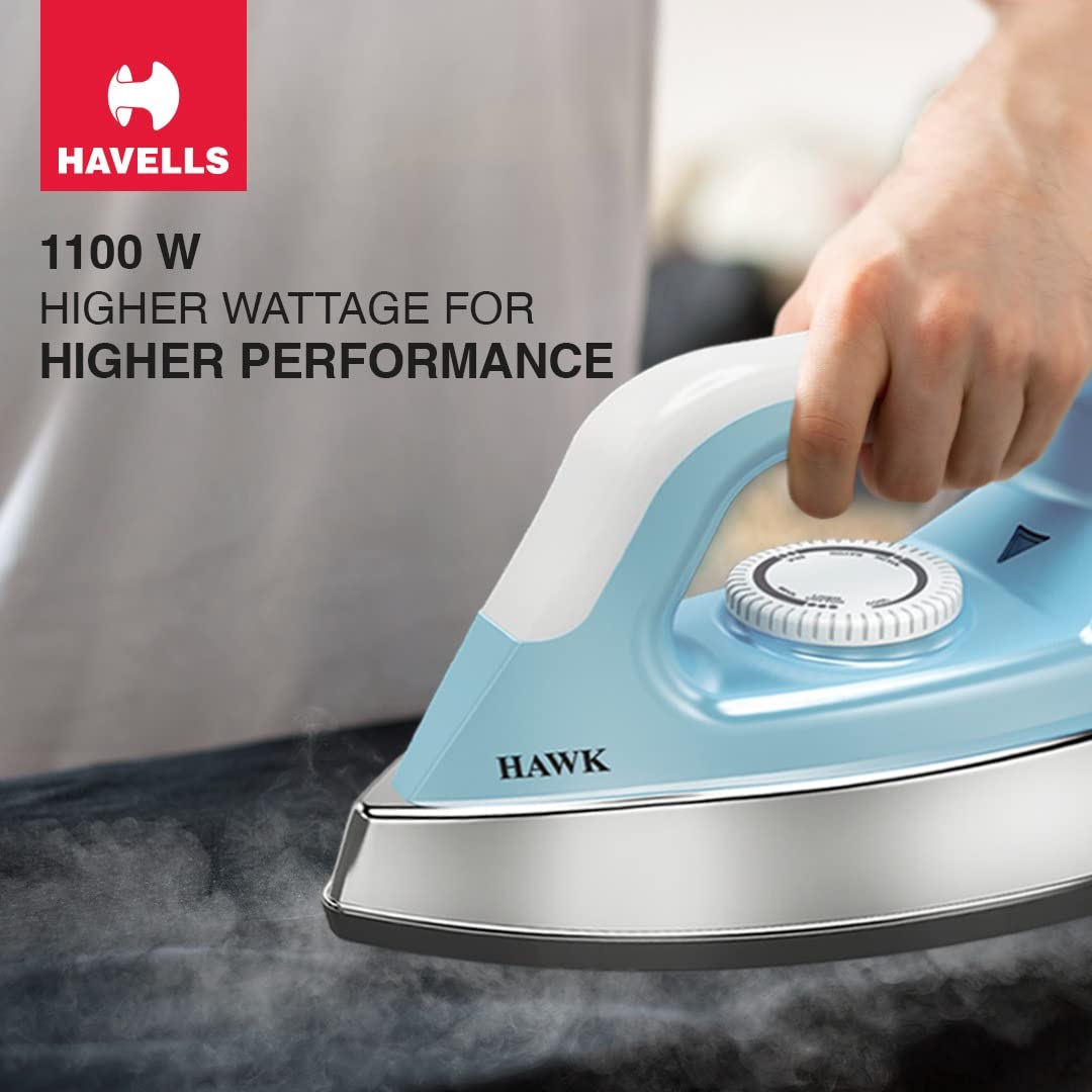Havells Hawk Heavy Weight Dry Iron 1100 W (Blue)