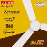 USHA AeroEdge 1200mm BLDC Ceiling Fan with RF Remote (Rich White)