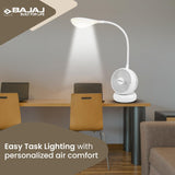 Bajaj AirLight 85mm Personal Fan with LED Study Reading Lamp