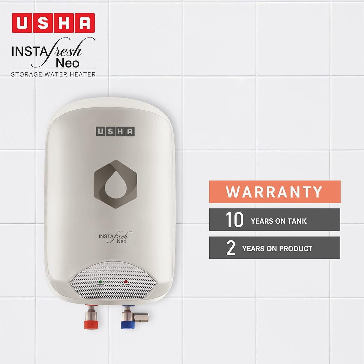 Usha Instafesh Neo 5 Litre Instant Water Heater (White)