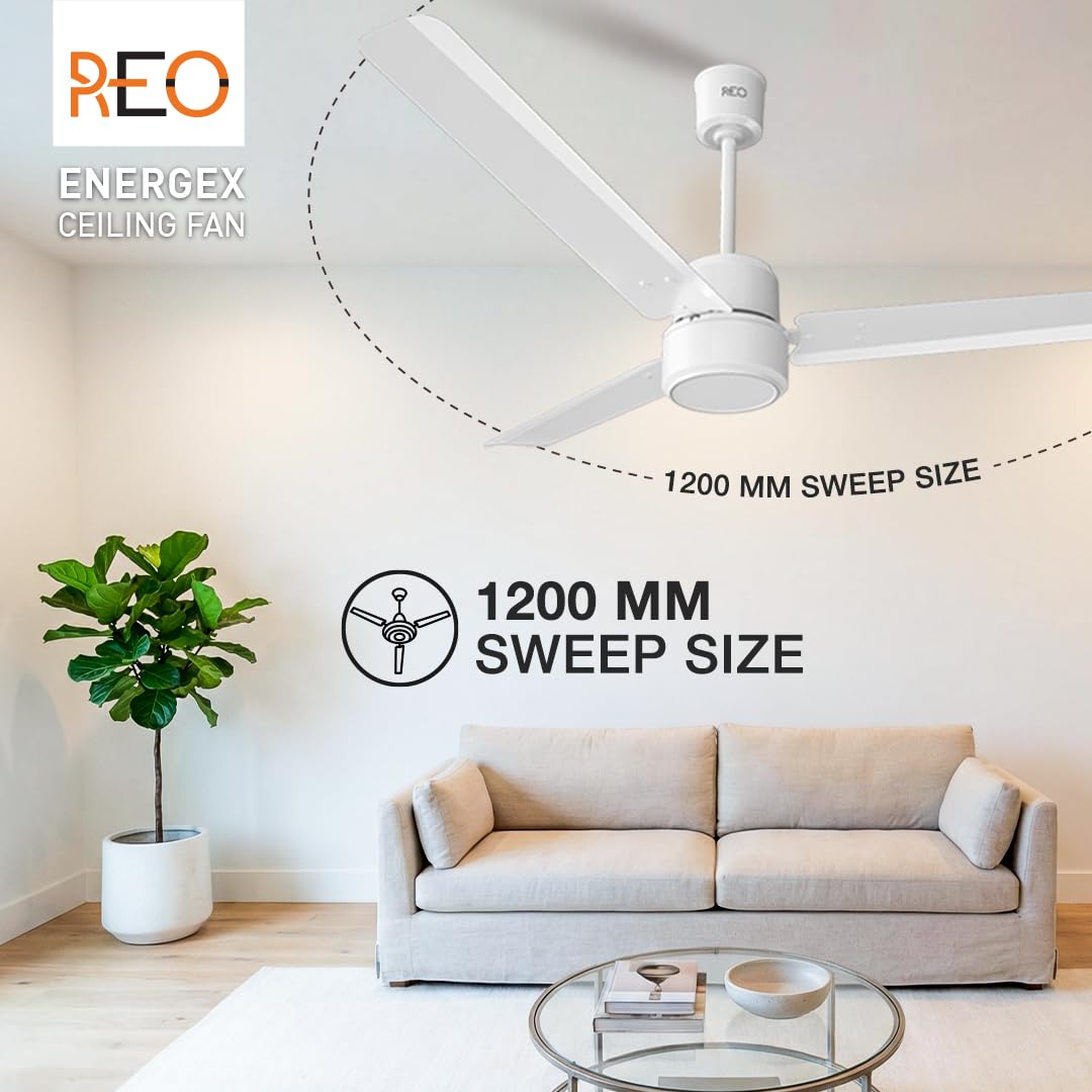 Havells REO Energex BLDC 1200MM Ceiling Fan (Elegant White)