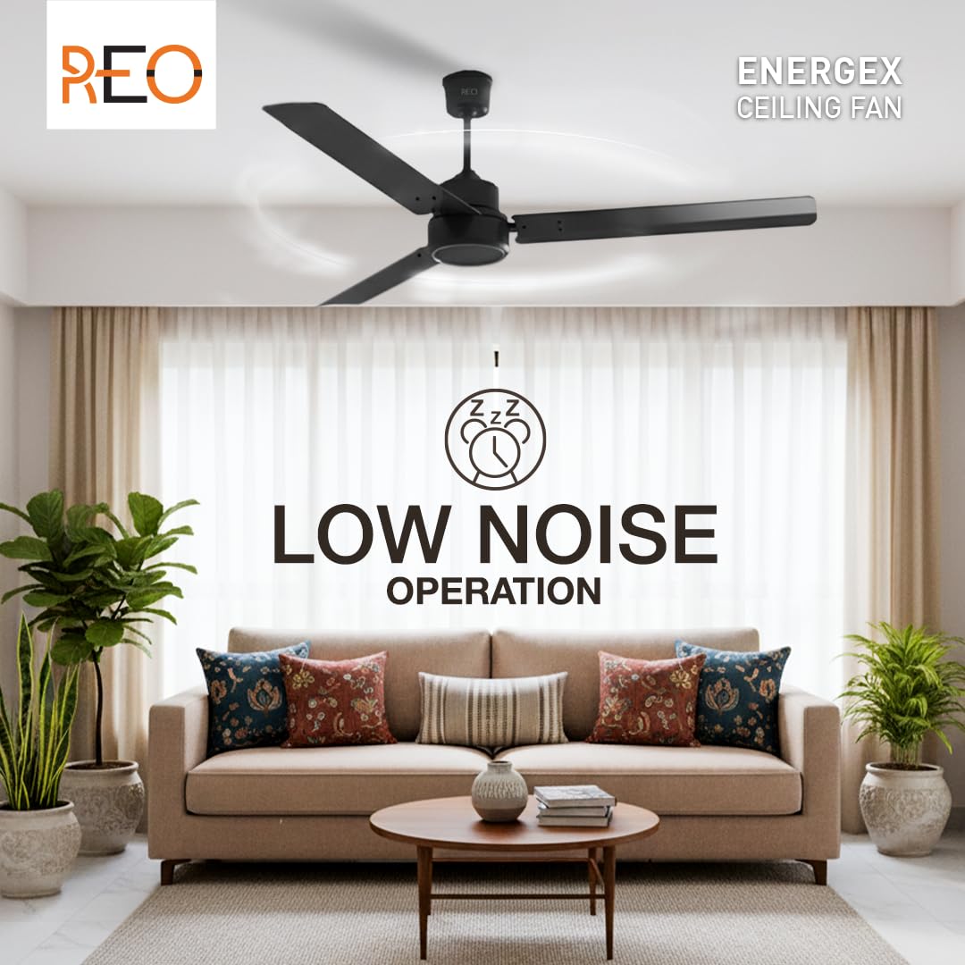 Havells REO Energex BLDC 1200MM Ceiling Fan (Matte Black)