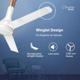 Havells Crista BLDC 1200mm Premium Ceiling Fan (Pearl White LT Copper)