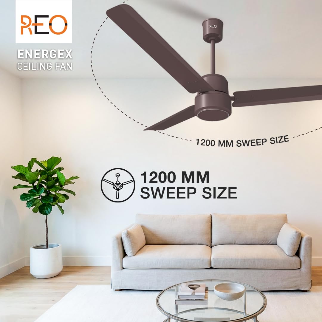 Havells REO Energex BLDC 1200MM Ceiling Fan (Cocoa Brown)