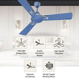 Polycab Eleganz Plus 1200mm Ceiling Fan (Indigo Blue)