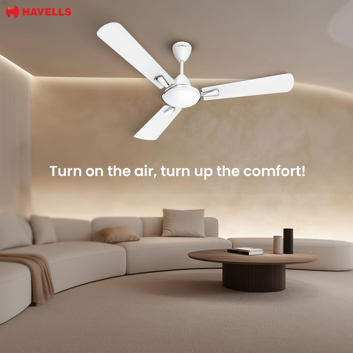 Havells Quickair 1400mm Ceiling Fan (White)