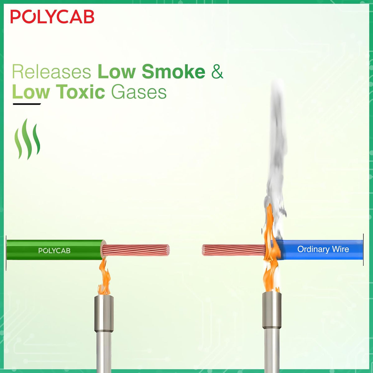 Polycab Green Wire+ 90M coil  1.5 SQ MM (Green)