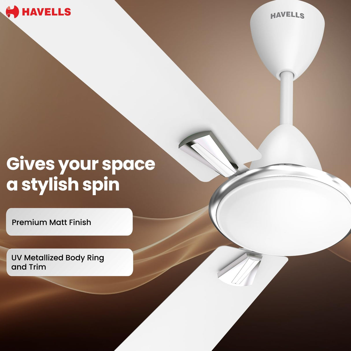 Havells Quickair 1400mm Ceiling Fan (White)