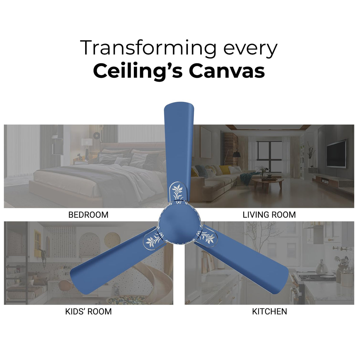 Polycab Eleganz Plus 1200mm Ceiling Fan (Indigo Blue)