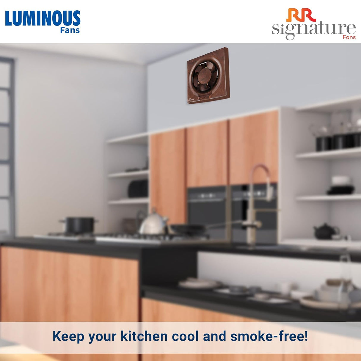 Luminous Vento Deluxe 150mm Exhaust fan (Marble Brown)