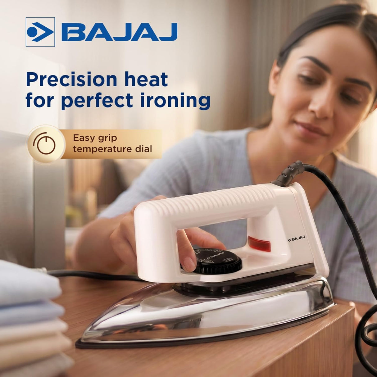 Bajaj New Popular 1000W Dry Iron (White)