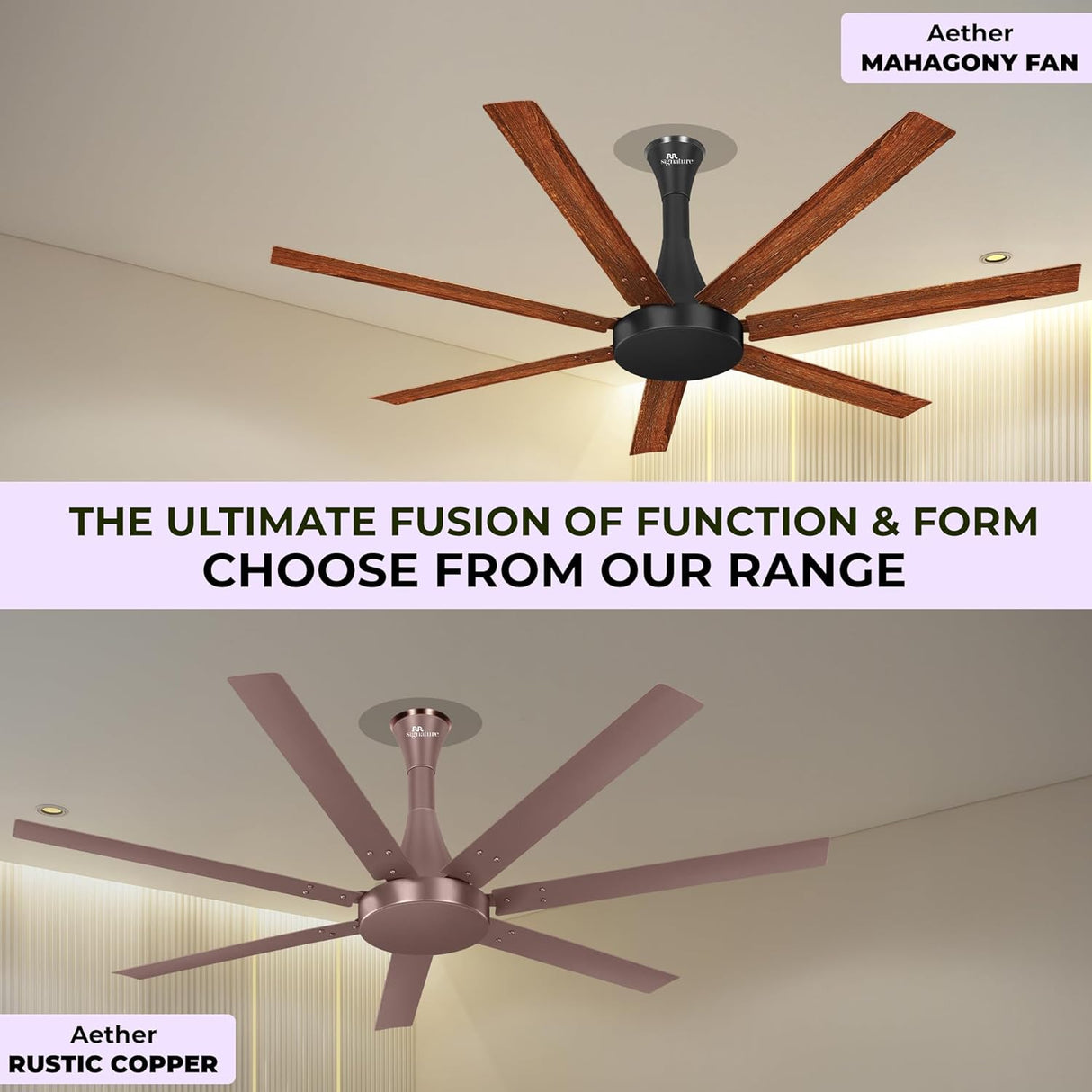 RR Signature Aether Flow 1320mm Ceiling Fan (Alice White)