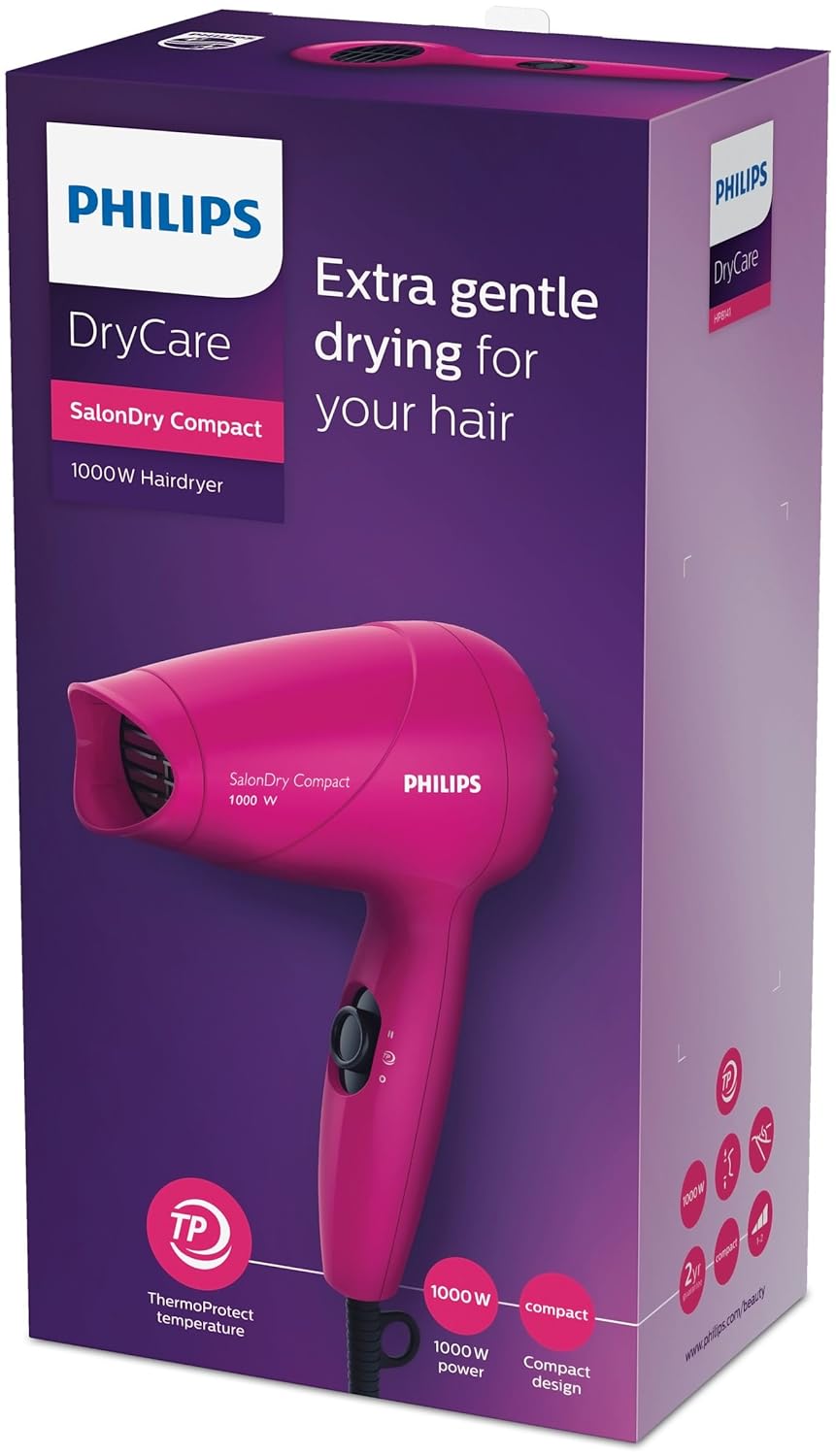 Philips HP8143/00 1000 Watts Hair Dryer (Pink)