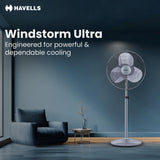 Havells Windstorm Ultra Plus 500mm Pedestal Fan (Grey)