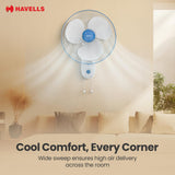 Havells Gatik Pro 400mm Wall Mount Fan (Blue)