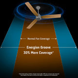 Crompton Energion Groove 1200mm Ceiling Fan (Dark Cherry Wood)