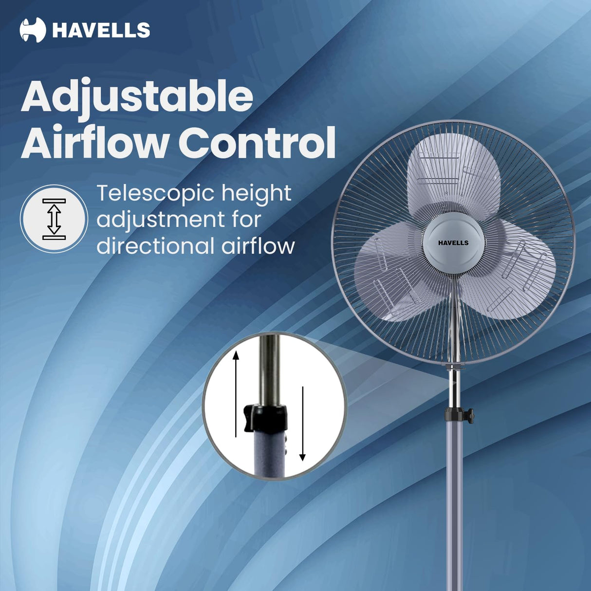Havells Windstorm Ultra Oxy 500mm Pedestal Fan