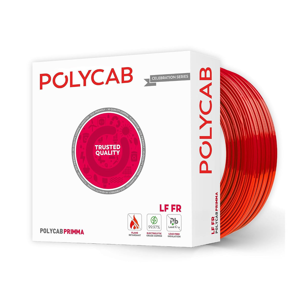 Polycab Primma 90m, 2.5sqmm Wire (Red)