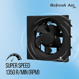 Havells Standard Refresh Air DX 200mm Exhaust Fan (Black)
