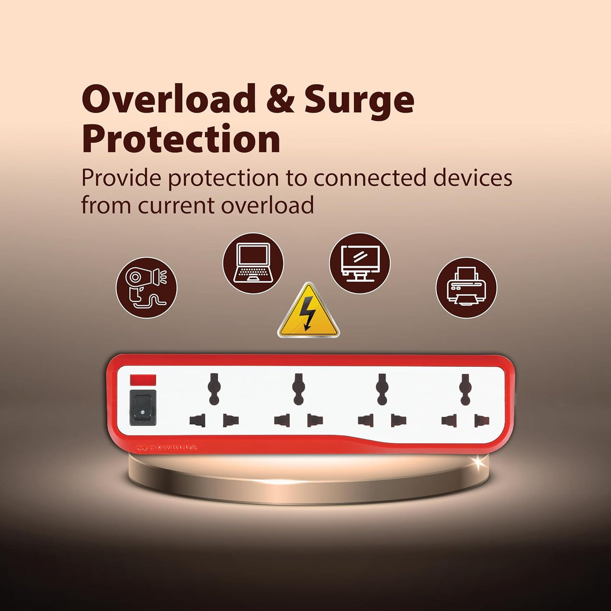 Havells EcoStar 4+1 Surge Spikeguard 4m