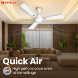 Havells Quickair 1400mm Ceiling Fan (White)