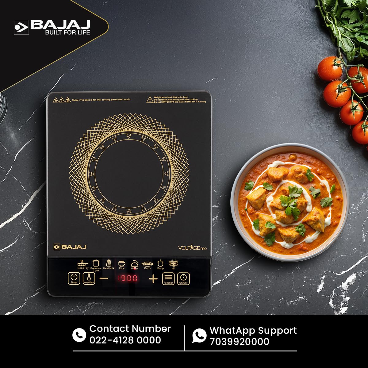 Bajaj ICX 190FS 1900 Watts Induction Cooktop (Black)