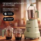 Kenstar Mixova 5Y 750W Mixer Grinder with 3 Jars (Forest Green)