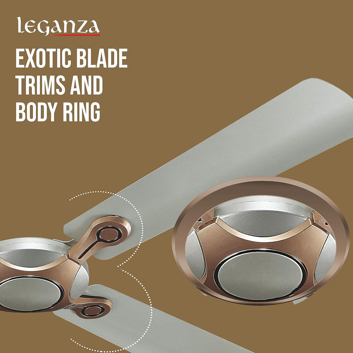 Havells Leganza 4 Blade 1200 mm Ceiling fan-Bronze Gold