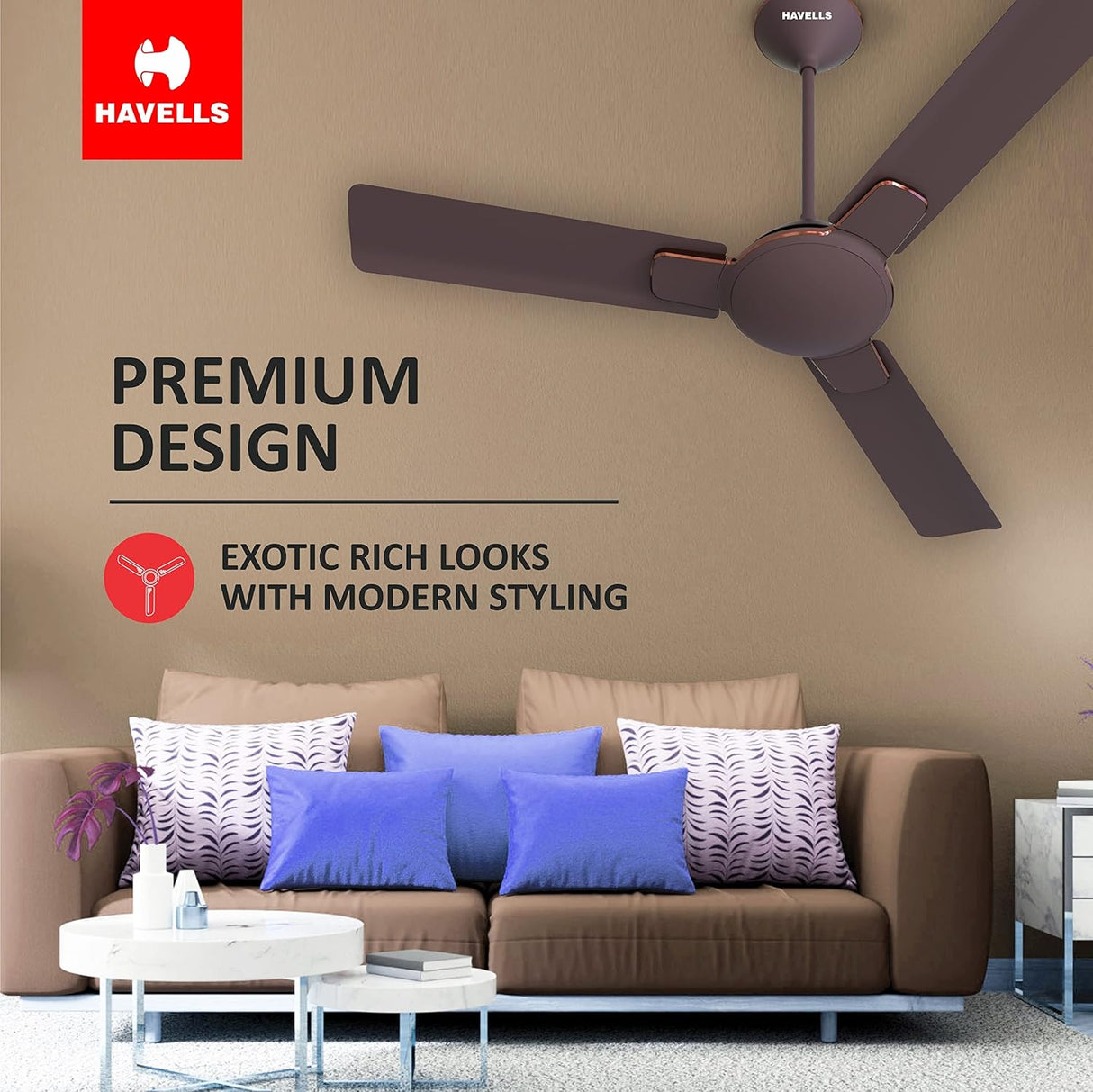 Havells Enticer 1200mm Ceiling Fan (Espresso Brown Copper)