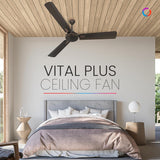 Polycab Vital Plus 1200mm 1 Star Rated Ceiling Fan (Metallic Roast Coffee)