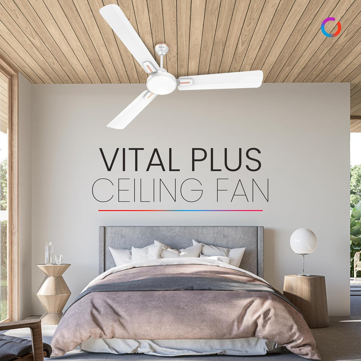 Polycab Vital Plus HS 1200mm 1-Star Ceiling fan (Satin White)