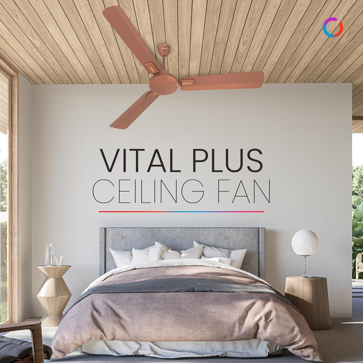 Polycab Vital Plus 1200mm Star Ceiling Fan (Metallic Copper)