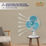 Usha Maxx Air Ultra 400mm Table Fan (Light Blue)