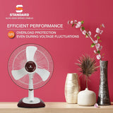 Standard Alfa High Speed 400mm Table Fan (Red)