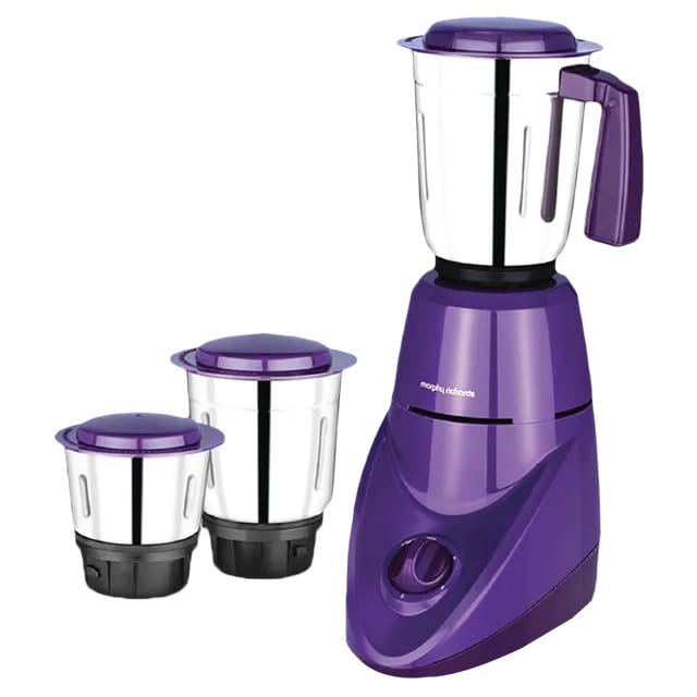 Morphy Richards Aero Pro 500 Watts Mixer Grinder (Purple, 3 Jar)
