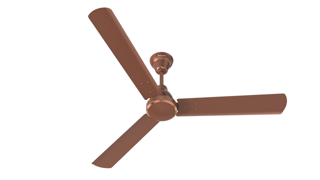 The Polycab Aero rush Ceiling fan in earth brown colour 