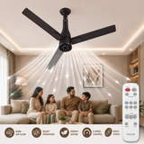 Ths ceiling fan has silent operation , which saves energy saving , 6 speed control and has remote control 