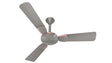 A Polycab Aeroglam 1200 mm 1 Star Ceiling Fan in Ash Grey with rust-proof aluminum blades and a high gloss finish.