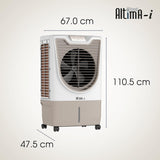 Havells Altima-I 70 Litre Desert Air Cooler with Remote | White Champagne Gold