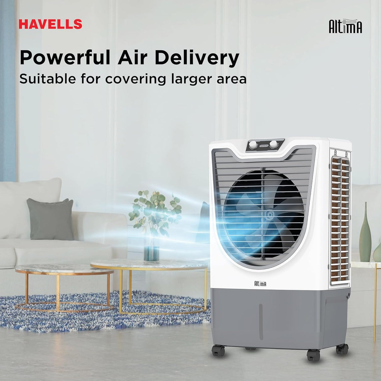 Havells Altima 70 Litre Desert Air Cooler | White Grey