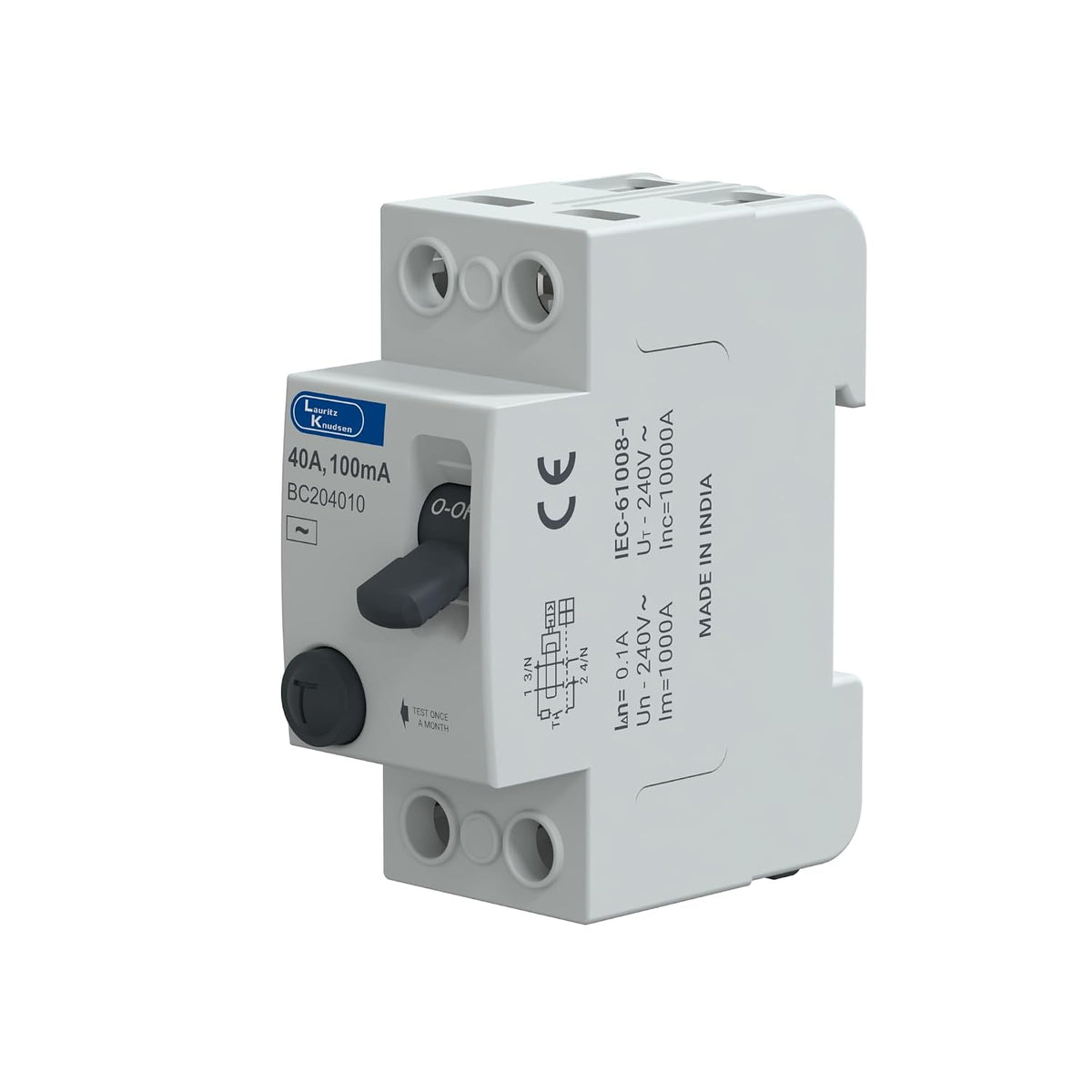 Lauritz Knudsen Tripper Double Pole 40A 100mA RCCB