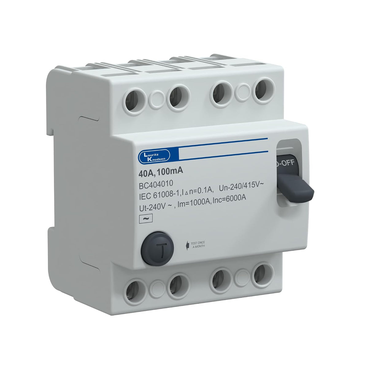 Lauritz Knudsen Tripper Four Pole 40A 100mA RCCB